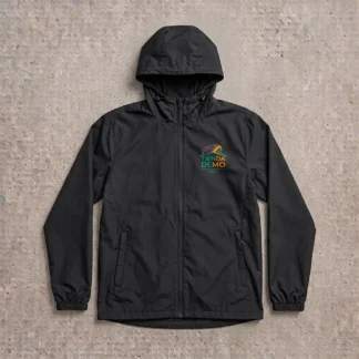 Campera Rompevientos en color negro, vista superior