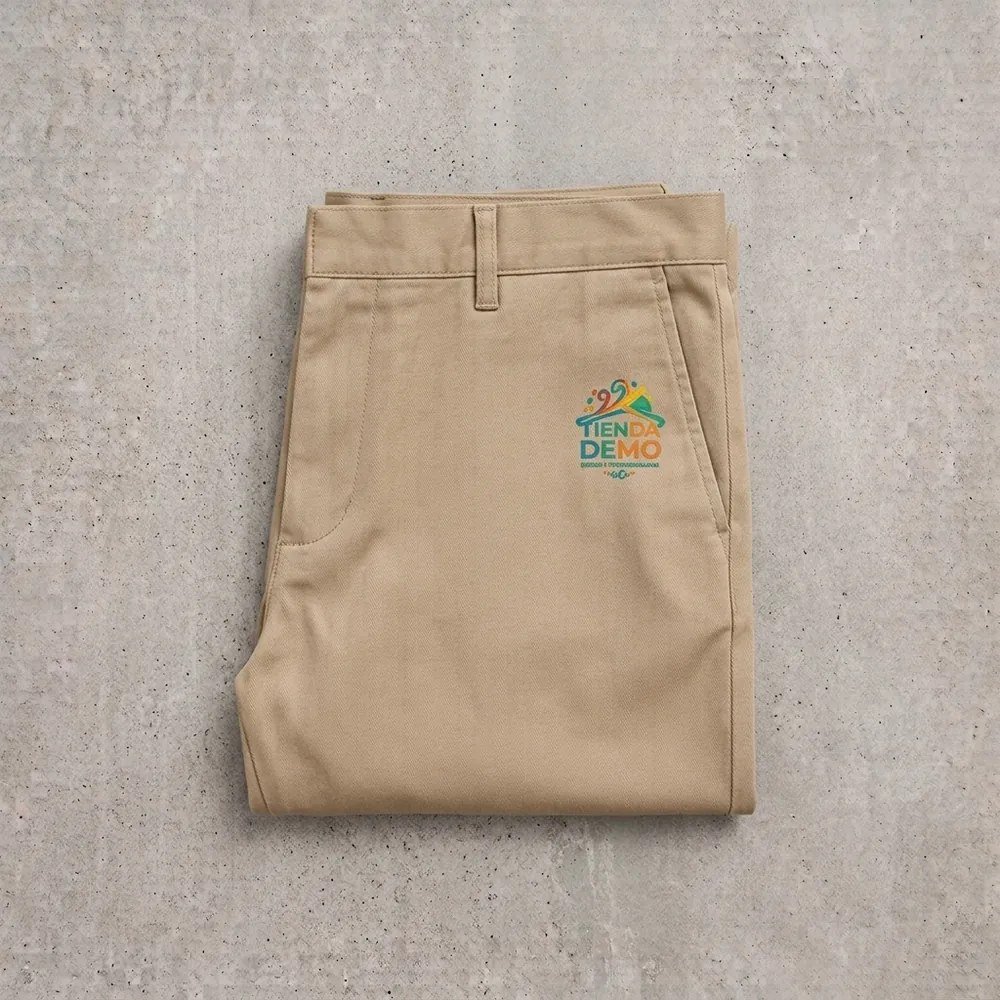 Pantalón Chino en color beige, vista superior